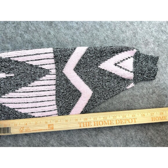 VTG 80s Adele Knit Sweater Retro Geometric Artsy Abstract Pink Gray Made In USA - Picture 6 of 8